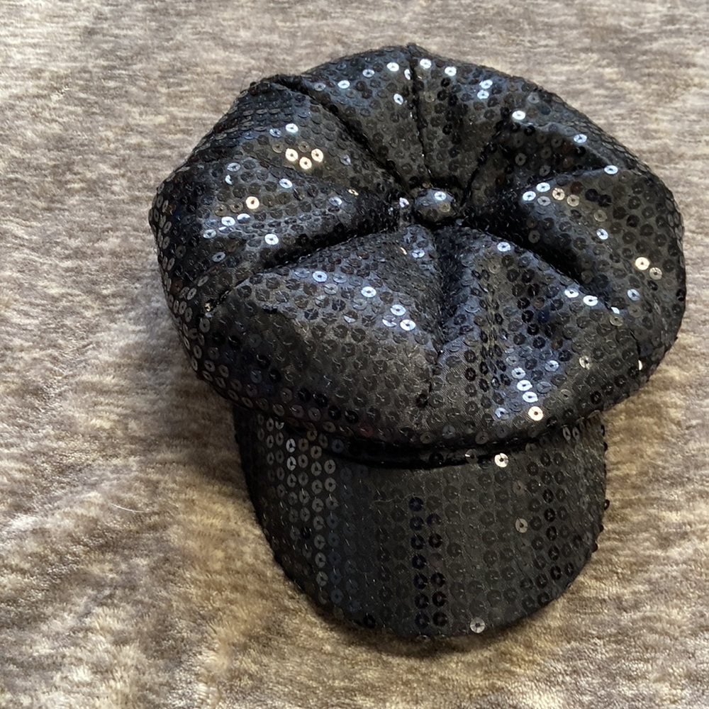 🖤 ⭐️ Girls dress-up hat. No flaws! Sequined black hat. Great for dance/play!